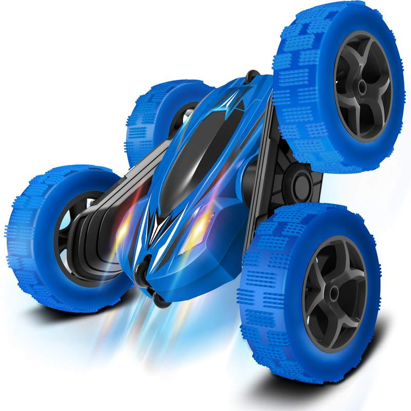 FREE to FLY Remote Control Car: TPUCARG Double Sided 360°Rotating RC Cars with Headlights Rechargeable Race Stunt Toy Car Christmas Birthday Gifts for 5 6 7 8 9 10 11 12 Year Old