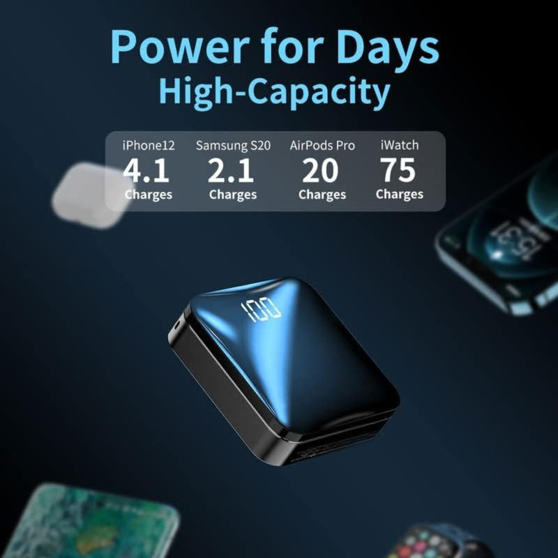 Power Bank the Smallest and Lightest 10000Mah External Battery Ultra-Compact High-Speed Charging Technology Portable Charger for Iphone, Samsung Galaxy and More