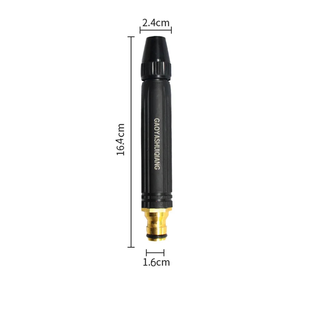 Black Pagoda Pacifier Direct Spray Water Gun Plastic Body Alloy Nozzle High-Pressure Water Gun Household Car Wash Garden