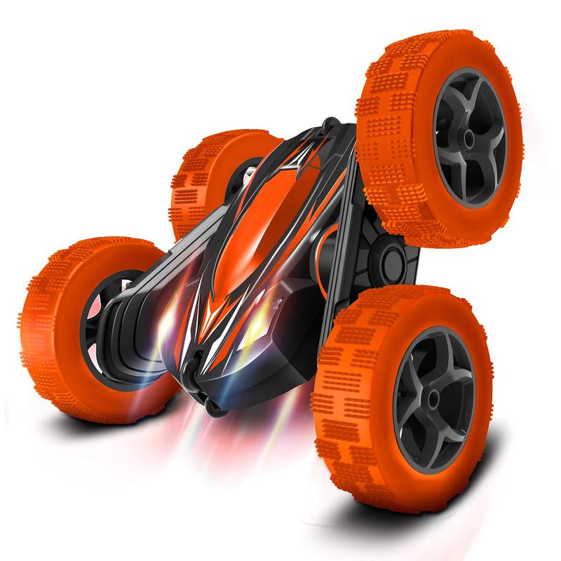 FREE to FLY Remote Control Car: TPUCARG Double Sided 360°Rotating RC Cars with Headlights Rechargeable Race Stunt Toy Car Christmas Birthday Gifts for 5 6 7 8 9 10 11 12 Year Old